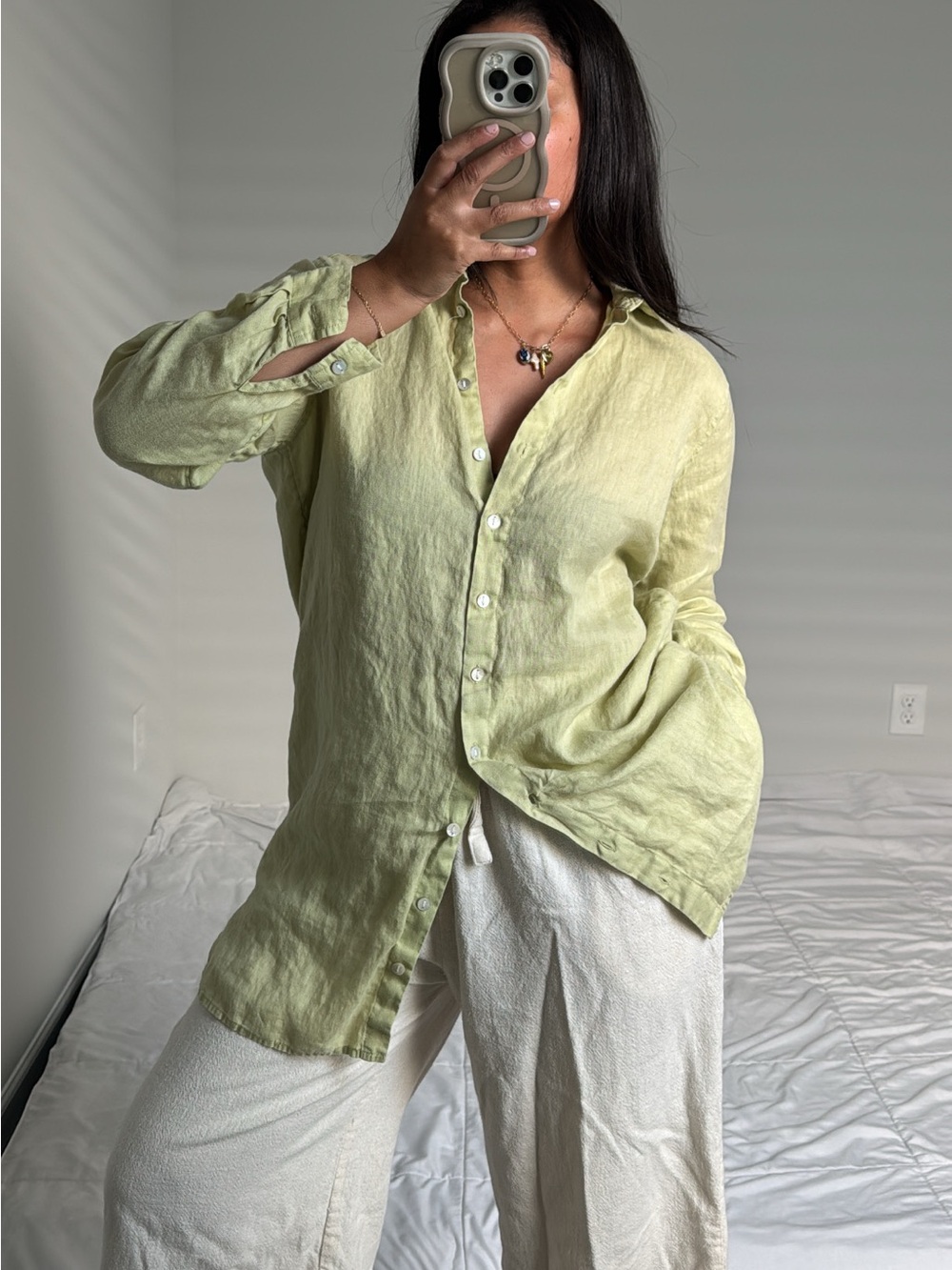 J.Jill 100% linen button down